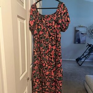 Maxi tired Know Rose Dress, Size XXL
